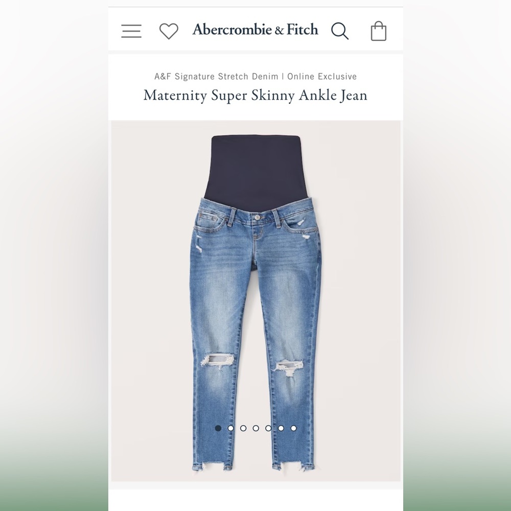 Abercrombie & Fitch Maternity Super Skinny Ankle Jean